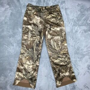 Realtree Men Hunting Pants L 36x31 Max-1 XT Dark Earth Camo Scent Factor TP1135